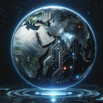 earth, globe, world, planet, global, universe, internet, international, continents, tech, computer, digital, data, programming, code, binary, network, matrix, ai generated